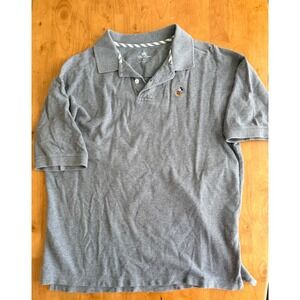 Disney Parks Mickey Mouse Mens Gray Pique Polo Shirt Medium Short Sleeve Heather
